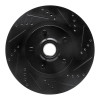 R1 01-05 Ford Explorer Sport Front Right Drilled & Slotted Black Brake Rotor