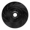 R1 01-05 Ford Explorer Sport Front Left Drilled & Slotted Black Brake Rotor