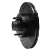 R1 01-05 Ford Explorer Sport Front Left Drilled & Slotted Black Brake Rotor