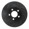 R1 01-11 Ford Ranger (USA/Canada) Front Left Drilled & Slotted Black Brake Rotor