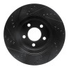 R1 01-11 Ford Explorer Sport Front Right Drilled & Slotted Black Brake Rotor