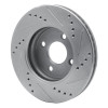 R1 03-10 Chevrolet Cobalt Front Left Drilled & Slotted Silver Brake Rotor