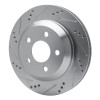 R1 98-02 Chevrolet Camaro Rear Left Drilled & Slotted Silver Brake Rotor