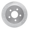 R1 97-05 Buick Regal Rear Right Drilled & Slotted Silver Brake Rotor