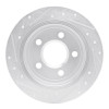 R1 97-05 Buick Regal Rear Right Drilled & Slotted Silver Brake Rotor