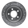 R1 97-05 Buick Century Rear Left Drilled & Slotted Silver Brake Rotor