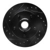 R1 98-02 Ford Ranger (USA/Canada) Front Left Drilled & Slotted Black Brake Rotor ECB-54165L