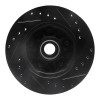 R1 98-02 Ford Ranger (USA/Canada) Front Left Drilled & Slotted Black Brake Rotor ECB-54165L
