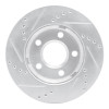R1 97-05 Buick Century Front Right Drilled & Slotted Silver Brake Rotor