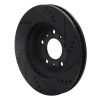 R1 04-09 Buick Allure Front Left Drilled & Slotted Black Brake Rotor