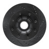 R1 99-02 Ford F-250 2WD (Super Duty) Front Right Drilled & Slotted Black Brake Rotor
