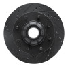 R1 99-02 Ford F-250 2WD (Super Duty) Front Left Drilled & Slotted Black Brake Rotor