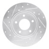 R1 92-05 Buick LeSabre Rear Right Drilled & Slotted Silver Brake Rotor