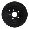 R1 08-17 Chevrolet SS Rear Left Drilled & Slotted Black Brake Rotor