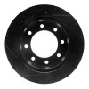 R1 99-05 Ford F-350 Super Duty 2WD Rear Right Drilled & Slotted Black Brake Rotor