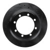 R1 99-04 Ford F-350 Super Duty 4WD Rear Right Drilled & Slotted Black Brake Rotor