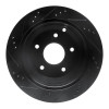 R1 05-06 Pontiac GTO Rear Right Drilled & Slotted Black Brake Rotor