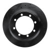 R1 99-04 Ford F-350 Super Duty 2WD Rear Left Drilled & Slotted Black Brake Rotor