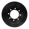 R1 99-99 Ford F-250 4WD (Super Duty) Front Left Drilled & Slotted Black Brake Rotor
