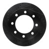 R1 99-99 Ford F-250 4WD (Super Duty) Front Left Drilled & Slotted Black Brake Rotor