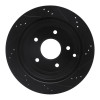 R1 05-06 Pontiac GTO Rear Left Drilled & Slotted Black Brake Rotor