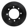 R1 99-99 Ford F-250 4WD (Super Duty) Front Right Drilled & Slotted Black Brake Rotor