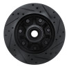 R1 97-02 Ford F-250 2WD (Excl Super Duty) Front Left Drilled & Slotted Black Brake Rotor