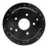 R1 04-04 Pontiac GTO Rear Left Drilled & Slotted Black Brake Rotor