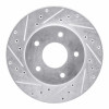 R1 78-81 Pontiac Firebird Rear Left Drilled & Slotted Silver Brake Rotor