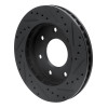 R1 97-04 Ford F-250 4WD (Excl Super Duty) Front Left Drilled & Slotted Black Brake Rotor