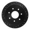 R1 97-04 Ford F-150 4WD Rear Left Drilled & Slotted Black Brake Rotor