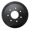 R1 97-04 Ford F-150 4WD Rear Right Drilled & Slotted Black Brake Rotor