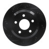 R1 98-02 Chevrolet Camaro Rear Left Drilled & Slotted Black Brake Rotor
