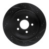 R1 98-02 Chevrolet Camaro Rear Left Drilled & Slotted Black Brake Rotor