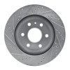R1 07-17 Buick Enclave Front Right Drilled & Slotted Silver Brake Rotor