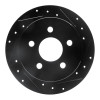 R1 97-05 Buick Century Rear Right Drilled & Slotted Black Brake Rotor