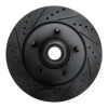 R1 97-99 Ford F-150 RWD Front Left Drilled & Slotted Black Brake Rotor