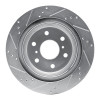 R1 07-20 Cadillac Escalade ESV Rear Right Drilled & Slotted Silver Brake Rotor