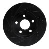 R1 97-05 Buick Century Front Right Drilled & Slotted Black Brake Rotor
