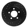 R1 95-02 Ford Ranger (USA/Canada) Front Left Drilled & Slotted Black Brake Rotor