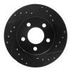 R1 95-02 Ford Ranger (USA/Canada) Front Right Drilled & Slotted Black Brake Rotor