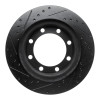 R1 95-99 Ford F-350 4WD (Excl Super Duty) Front Right Drilled & Slotted Black Brake Rotor