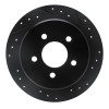 R1 95-02 Ford Explorer Rear Right Drilled & Slotted Black Brake Rotor