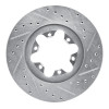 R1 04-08 Chevrolet Colorado Front Right Drilled & Slotted Silver Brake Rotor