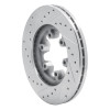 R1 04-08 Chevrolet Colorado Front Right Drilled & Slotted Silver Brake Rotor