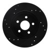 R1 88-88 Pontiac Fiero Rear/Front Right Drilled & Slotted Black Brake Rotor