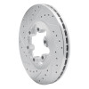 R1 04-08 Chevrolet Colorado Front Left Drilled & Slotted Silver Brake Rotor