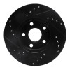 R1 90-05 Buick Skylark Front Right Drilled & Slotted Black Brake Rotor