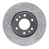 R1 02-09 Buick Rainier Front Left Drilled & Slotted Silver Brake Rotor