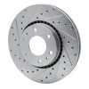 R1 02-09 Buick Rainier Front Left Drilled & Slotted Silver Brake Rotor